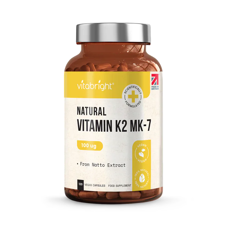 VitaBright Vitamin K2 MK7 from Natto Extract 100mcg - 120 Capsules