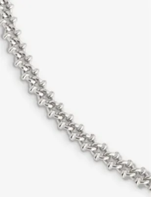 EMANUELE BICOCCHI Knot-chain brand-engraved 925 sterling-silver necklace detail 2
