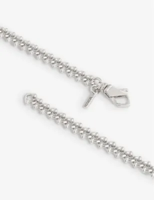 EMANUELE BICOCCHI Knot-chain brand-engraved 925 sterling-silver necklace detail 3