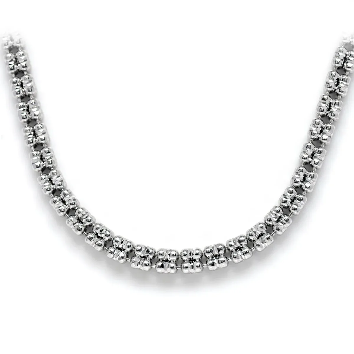 For Him Sterling Silver Triangular Diamond-Cut Tube Chain in 4.5mm / 925 Sterling Silver / 22" – Chain