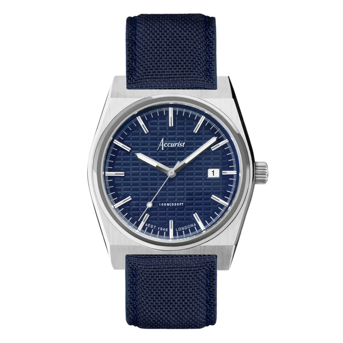 Accurist Origin Blue Canvas Strap Mens Watch