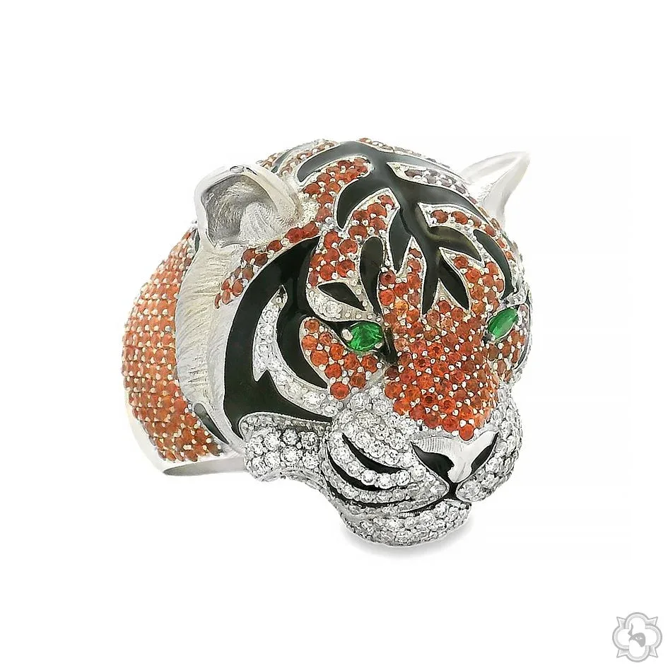 RINA - For Him CUSTOM Golden Jungle Tiger Ring 70682 in Rose Gold / 10 – Ring