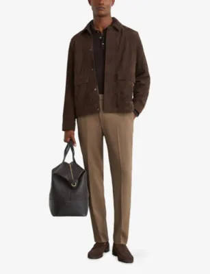 REISS Found Slim-Fit Drawstring Stretch-Woven Trousers detail 2
