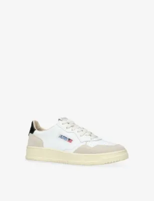 AUTRY Medalist Leather and Suede Trainers - EUR 42 / 8 UK MEN in BLK/WHITE, additional product view 3