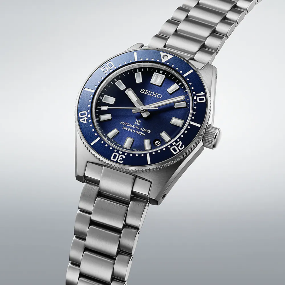 Seiko Prospex Prospex 1965 Revival Diver's 3-day 300m in Scuba Blue in Blue, additional product view 3