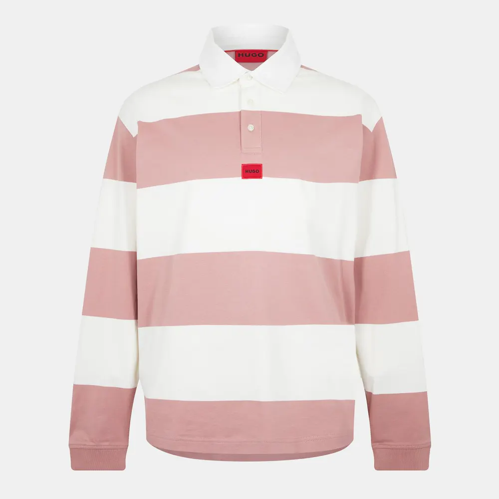 Hugo Men's Diragbi Cotton Short Sleeve Rugby Polo Shirt