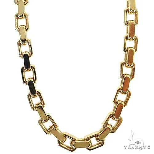 AHMED - MOON JEWELRY 14K Gold Anchor Link Chain with Barrel Diamond Lock 6mm 68871 in Rose / 22 Inches – Chain