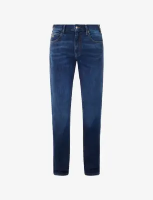 EMPORIO ARMANI J45 Regular-Fit Stretch-Denim Jeans - 36/32 in Medium Blue Denim – Mens | Jeans | Straight Leg