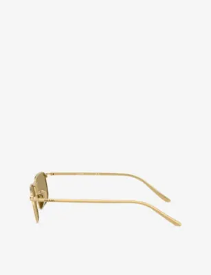 PRADA PR D52S Square-Frame Metal Sunglasses detail 2