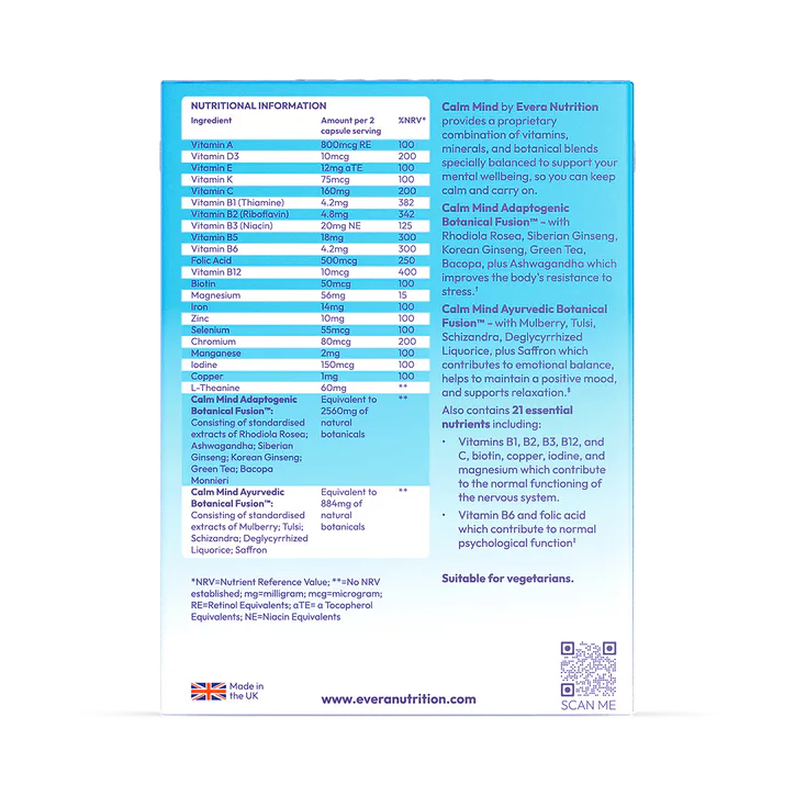 Evera Nutrition Calm Mind 60 Capsules detail 3