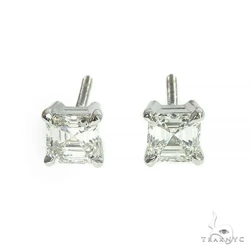 RINA - For Him FACTORY 18K Gold Asscher Cut Diamond Earrings 66607 in Rose Gold – Earrings