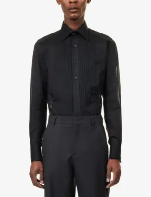 TOM FORD Slim-Fit Cotton-Voile Evening Shirt - 15.75 detail 3