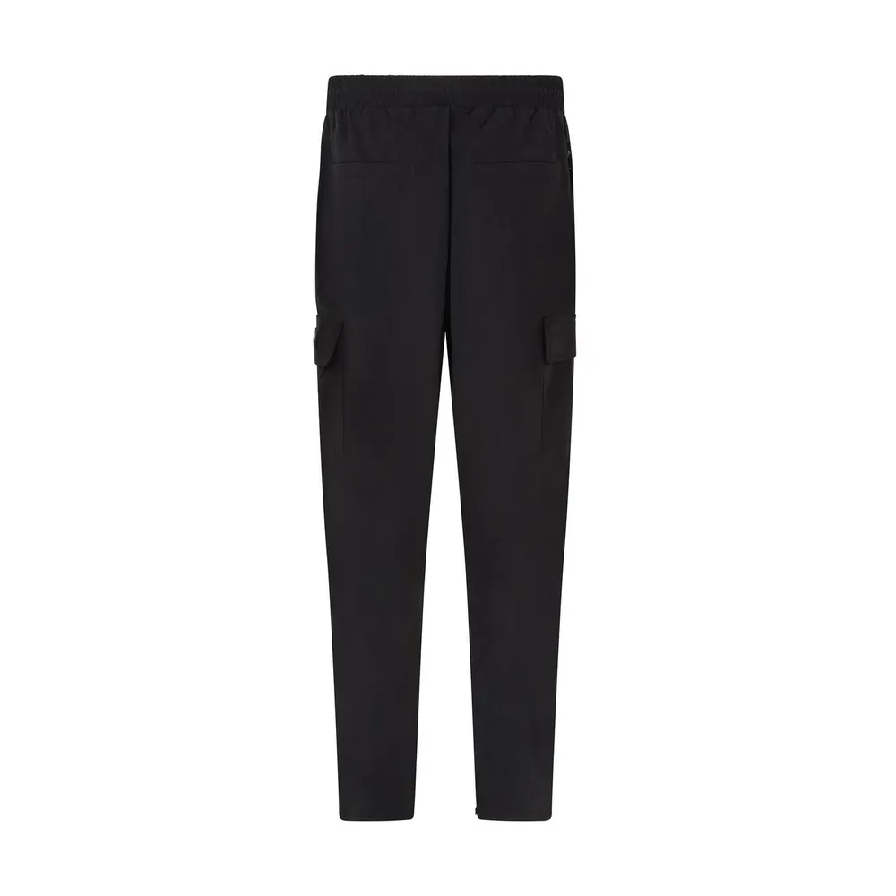 Mallet Men's Multi Pocket Standard Fit Cargo Trousers in Black, additional product view 2