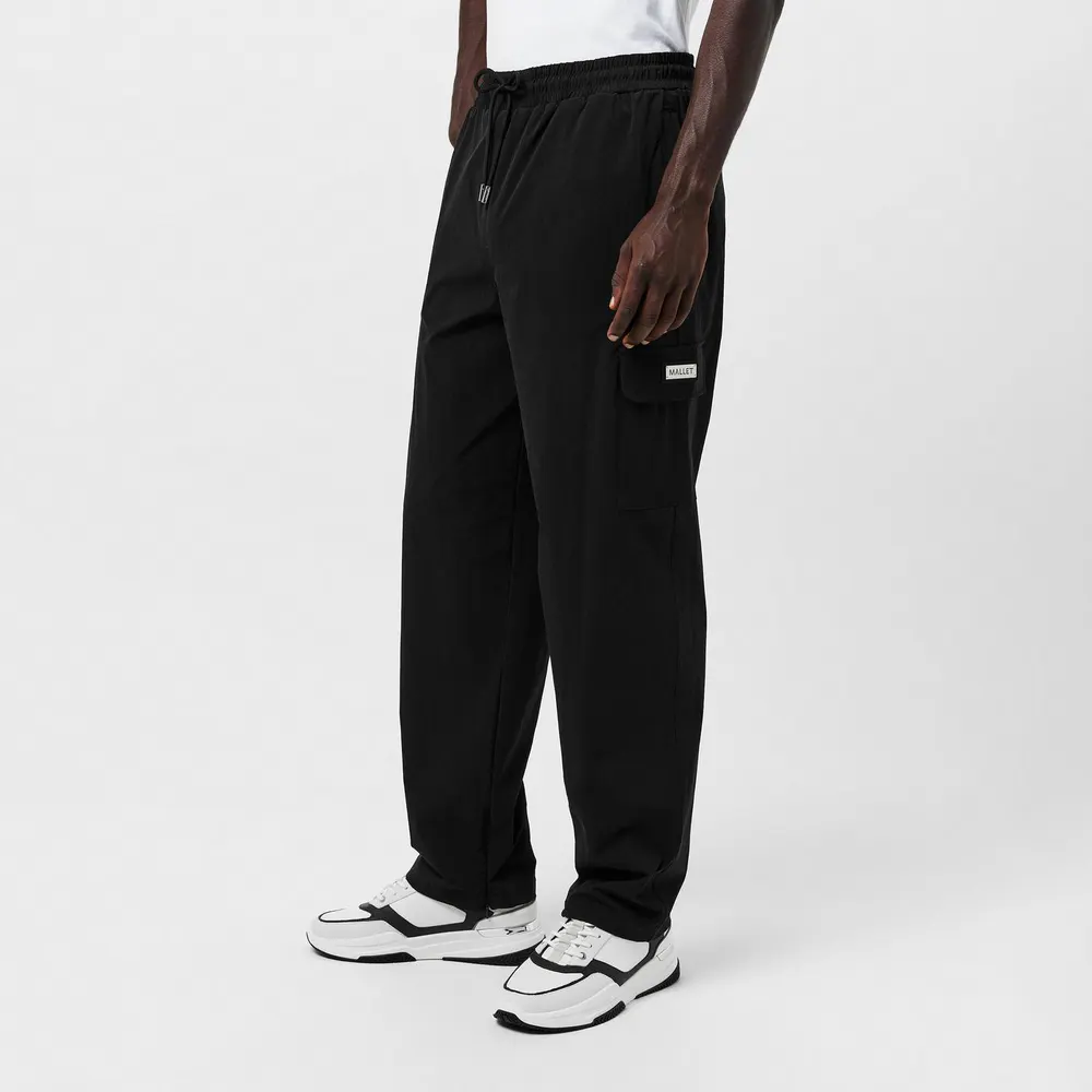 Mallet Men's Multi Pocket Standard Fit Cargo Trousers in Black, additional product view 3