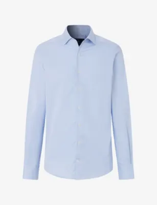 HACKETT Puppytooth-Pattern Tailored-Fit Cotton Shirt