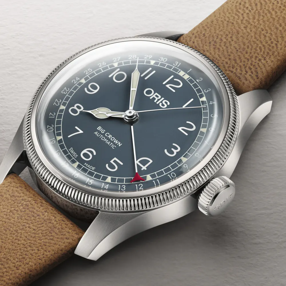 Oris Big Crown Pointer Date 40mm Mens Watch Blue detail 2
