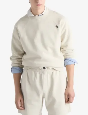 PRADA Branded Crewneck Cotton-Jersey Sweatshirt detail 3