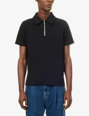 BELIER Edwin Textured Cotton-Blend Polo Shirt detail 3