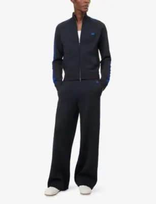 WALES BONNER Crochet-Stripe Zip-Up Knitted Track Top detail 2
