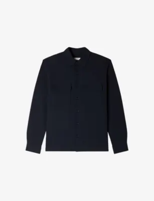 SANDRO Long-Sleeved Chest-Pocket Woven Shirt - DARK TAUPE detail 2