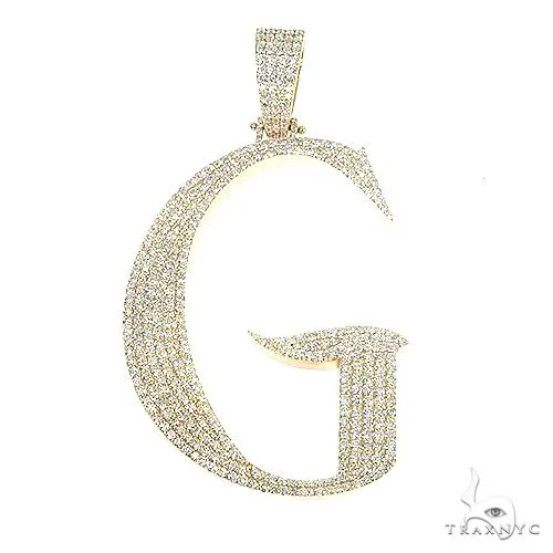 RINA - For Him CUSTOM Custom Made Initial 'G' Diamond Pendant 67183 in Rose Gold – Pendant