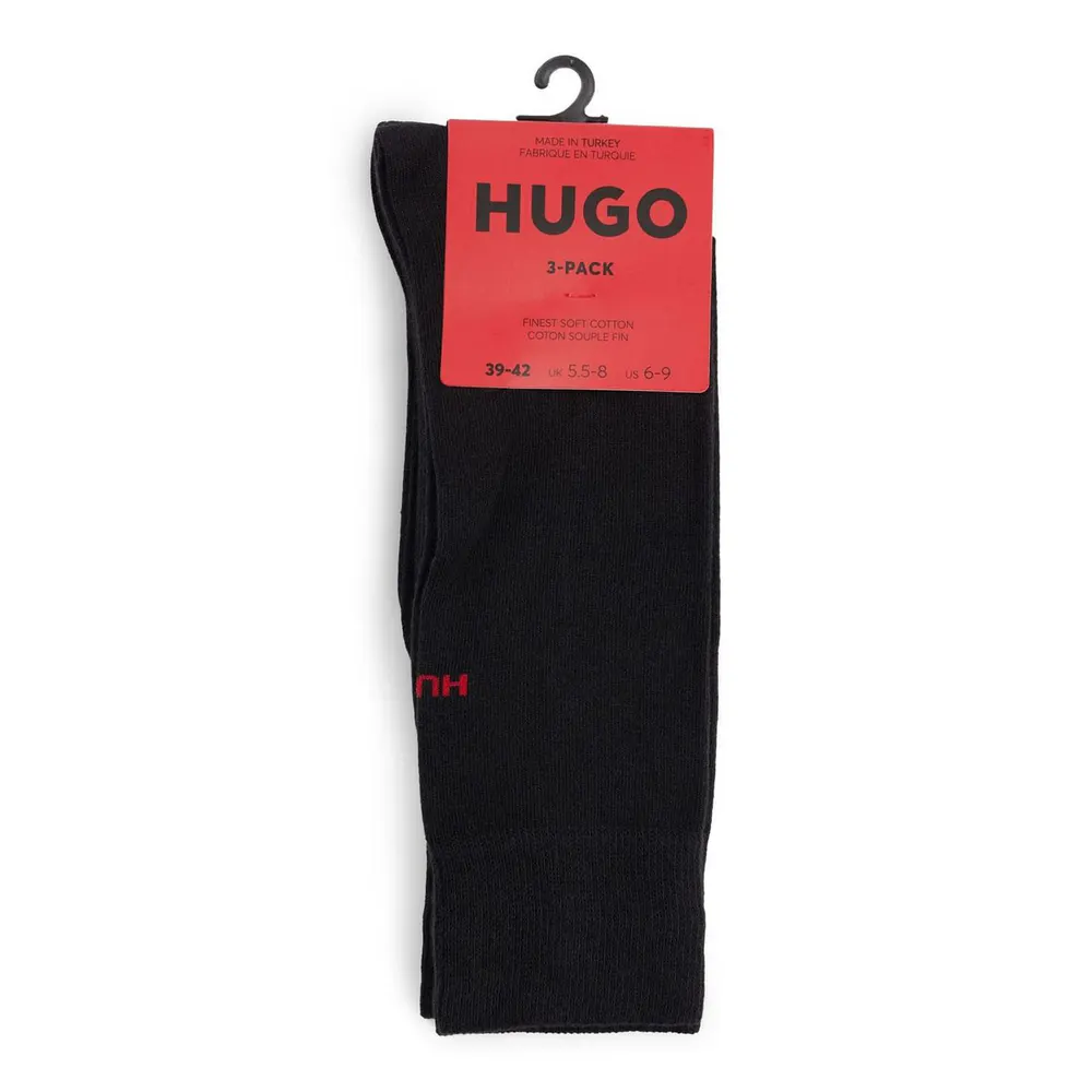 Hugo 3 Pack of Logo Detail Socks detail 2