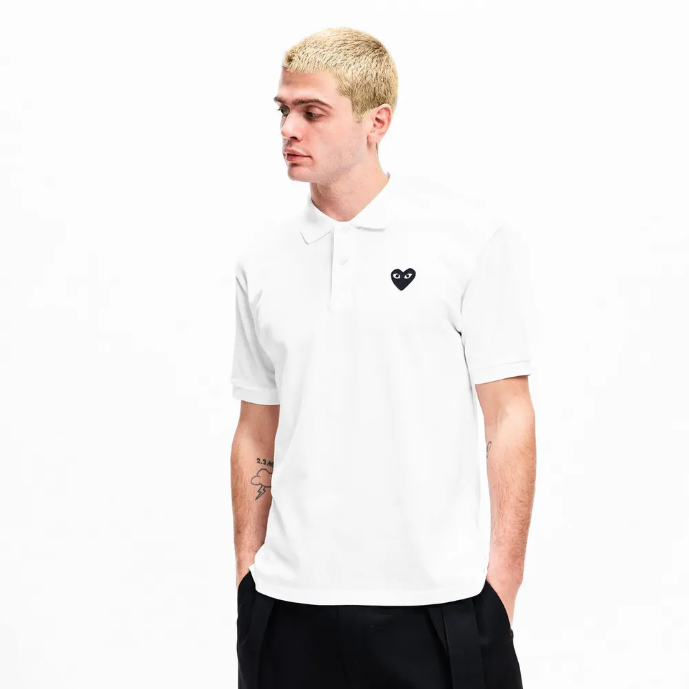 Comme des Garcons PLAY Embroidered Logo Polo Shirt detail 3