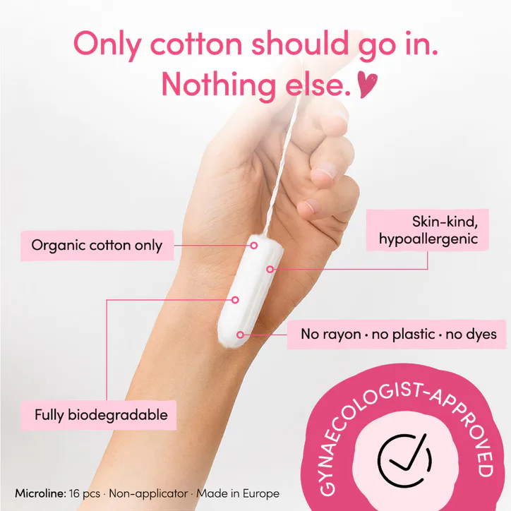 ENROUSH 100% Organic Cotton Tampons – 16 Tampons – Super, additional product view 3