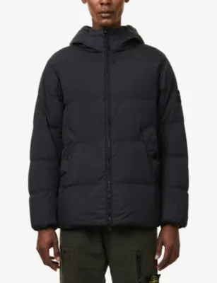 STONE ISLAND Crinkle Reps Hooded Nylon Puffer Jacket detail 3