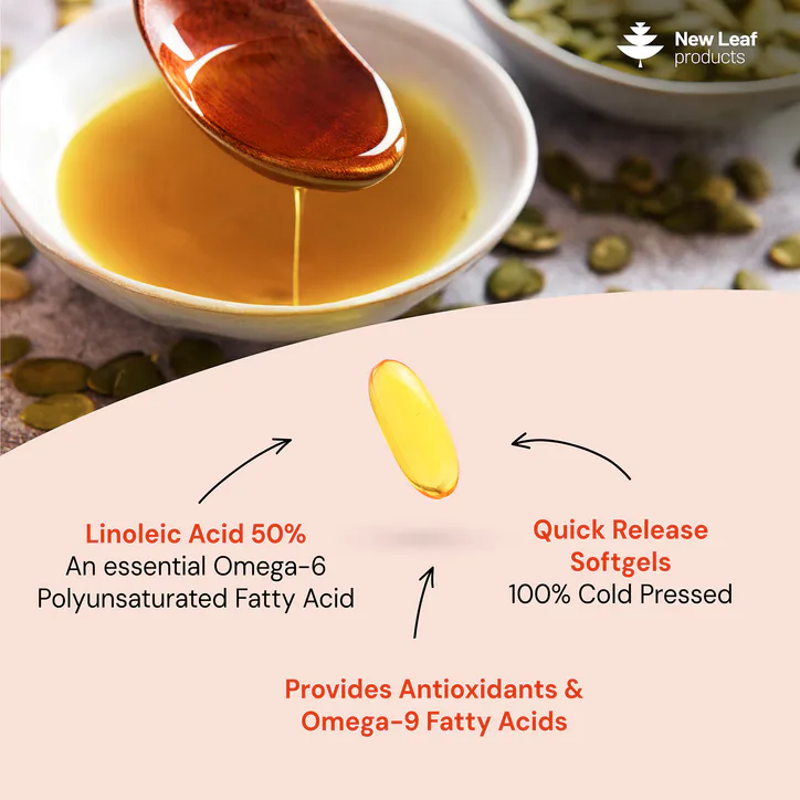 New Leaf Products Pumpkin Seed Oil Softgels 120s detail 2