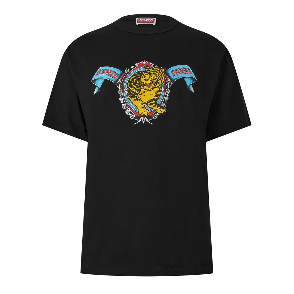 Kenzo KNZO Tiger Crest Tee Sn64 in Black – Clothing