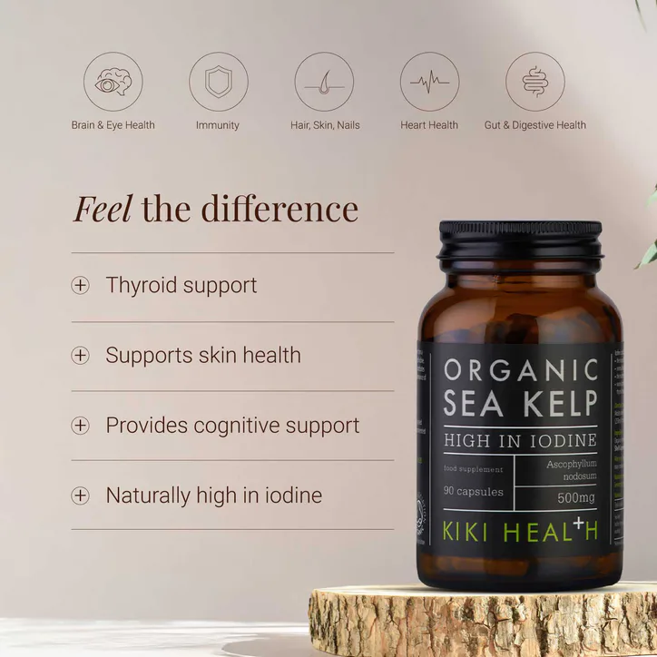 KIKI HEALTH Organic Sea Kelp - 90 Vegicaps, additional product view 2