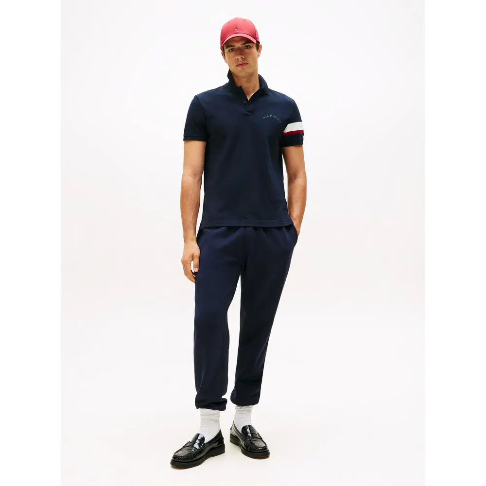 Tommy Hilfiger Men's Tape Detail Short Sleeve Polo Shirt detail 3