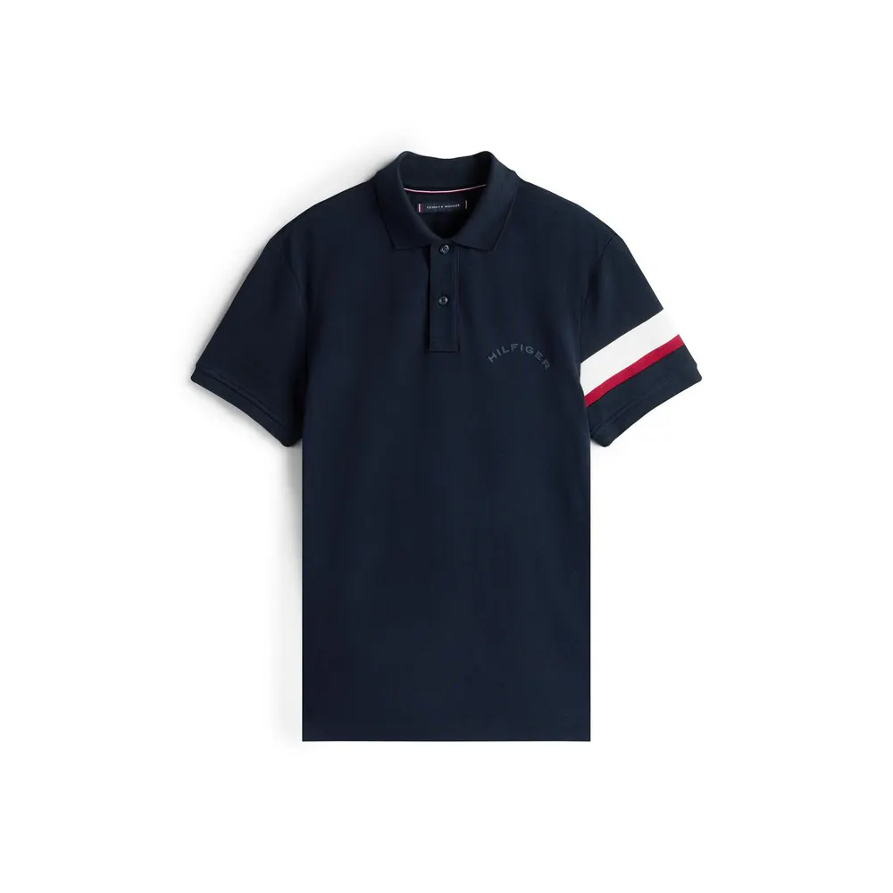 Tommy Hilfiger Men's Tape Detail Short Sleeve Polo Shirt