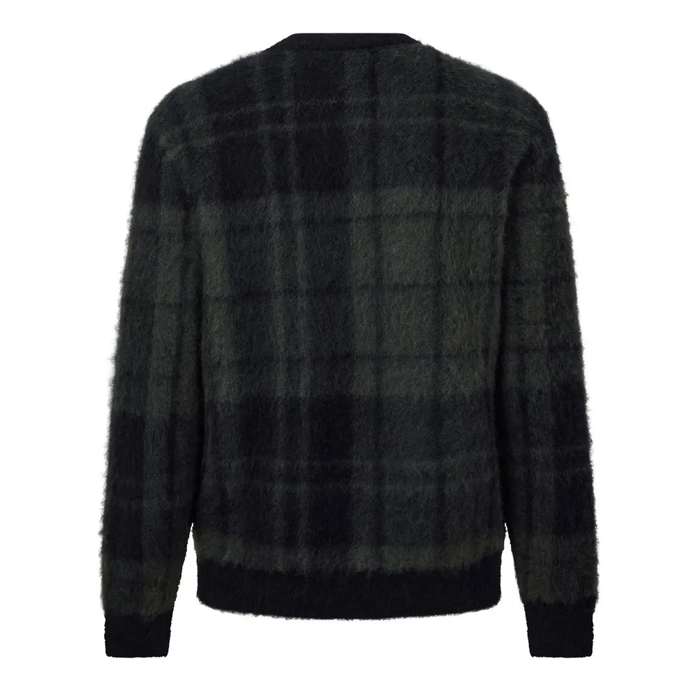 Barbour Men's Hunham Modern Heritage Tartan Wool V-Neck Jumper detail 2