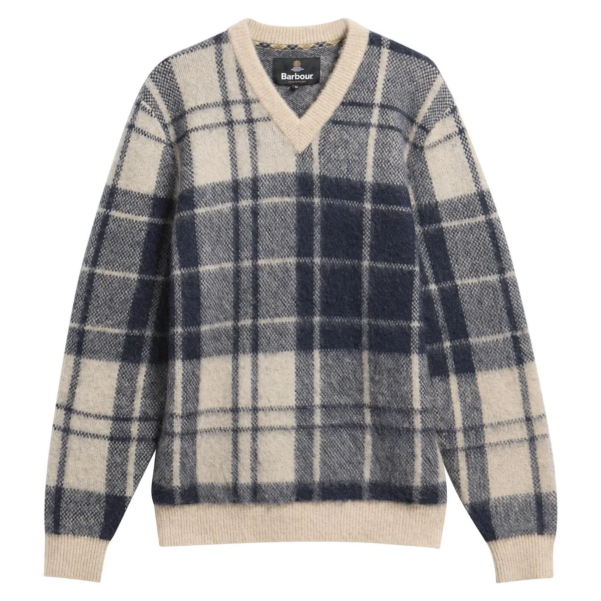 Barbour Men's Hunham Modern Heritage Tartan Wool V-Neck Jumper
