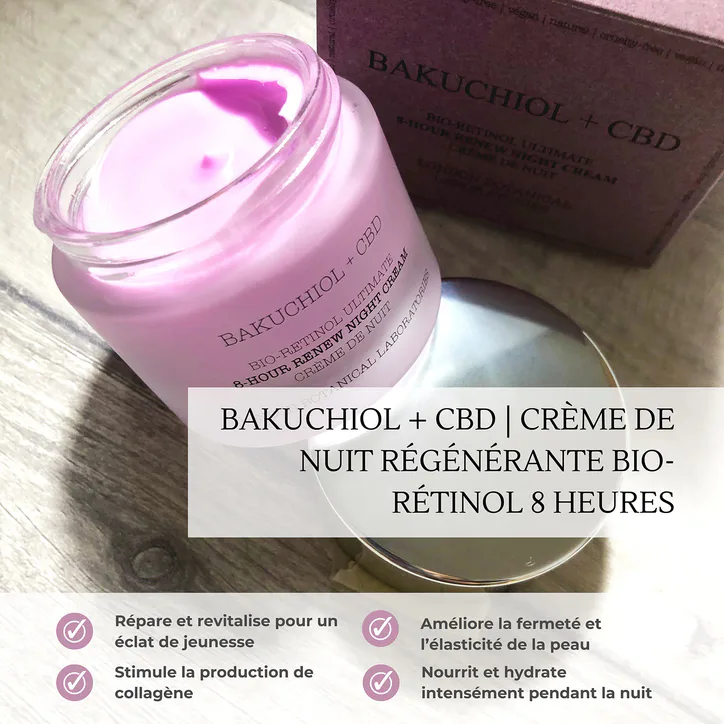 London Botanical Laboratories London Botanical Laboratories Bakuchiol + CBD | Bio-Retinol Ultimate 8-Hour Renew Night Cream 50ml detail 3