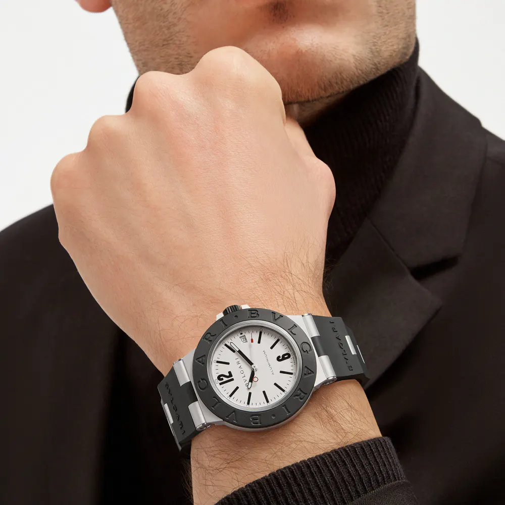 Bvlgari Aluminium 40mm Mens Watch in Cream, additional product view 2