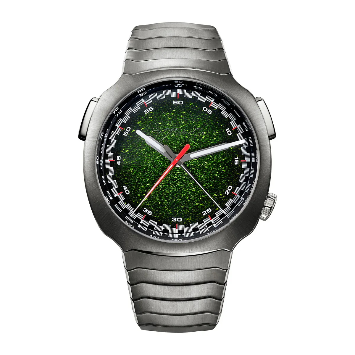 H. Moser & Cie Streamliner Flyback Chronograph Automatic Matrix Green Fumé 42.3mm Mens Watch