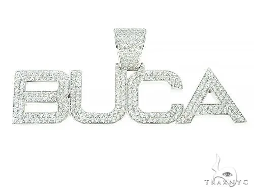 RINA - For Him CUSTOM Custom Made Diamond Name Pendant 66072 in Rose Gold – Pendant