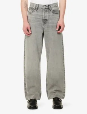 FRAME Baggy-Fit High-Rise Cotton Denim Jeans detail 3