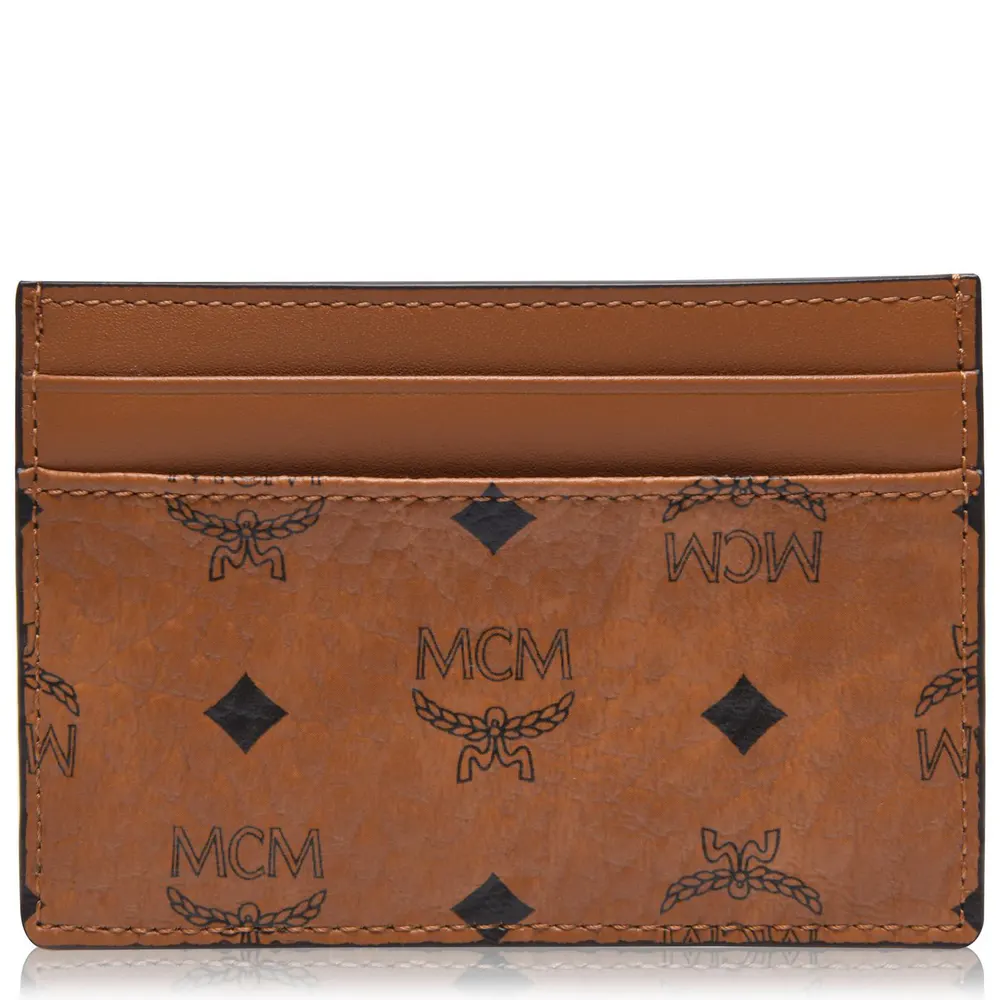 MCM Visetos Card Holder in Cognac, additional product view 2