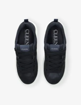 CLEENS Ace Suede Trainers - EUR 43 / 9 UK MEN in Navy, additional product view 2