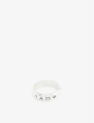 SERGE DENIMES 4 Symbols sterling-silver ring - S