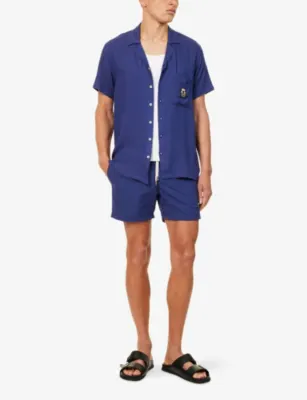 ARRELS BARCELONA Small-Cat Embroidered Swim Shorts detail 2