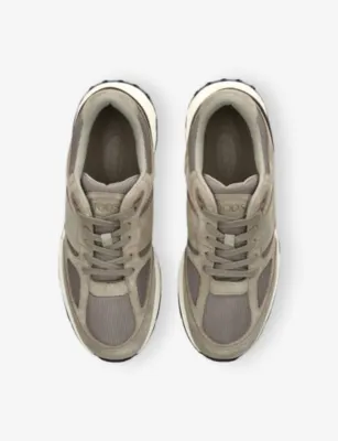 TODS Run Mid Volume 63K Suede and Mesh Trainers - EUR 41 / 7 UK MEN in Beige, additional product view 2