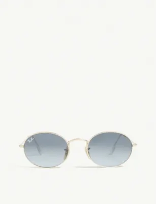 RAY-BAN RB3547 metal oval-frame sunglasses