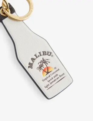 ANYA HINDMARCH Anya Brands Malibu Leather Bag Charm in CHALK, additional product view 2