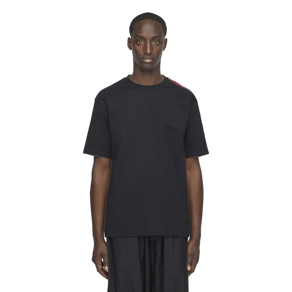 Y3 Gradient 3 Stripes Tee in Black, additional product view 3