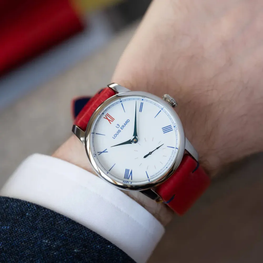 Louis Erard Métiers d'art Émail Grand Feu II Limited Edition 39mm Unisex Watch White in White, additional product view 2